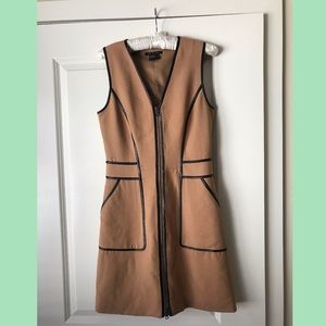 Camel / tan Armani Exchange zip dress w pockets